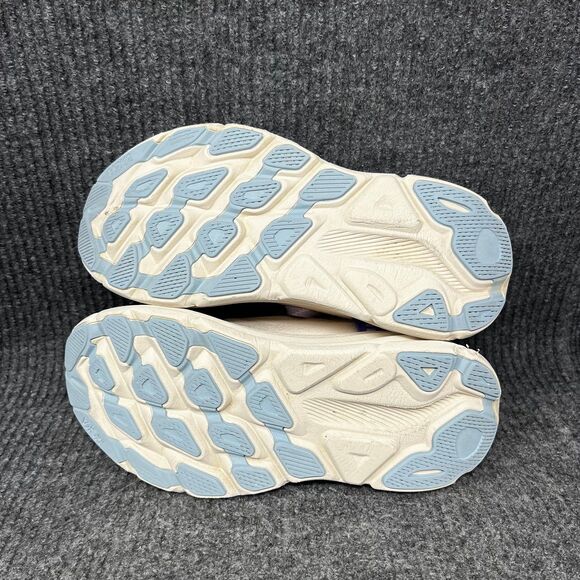 Hoka One One Clifton 9 Free People Movement Running Shoes Sz 7 B Eggnog Lilac - Picture 7 of 9